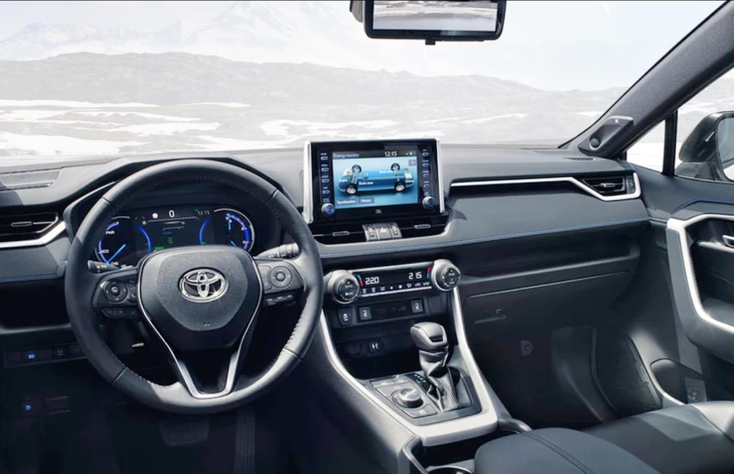 Toyota RAV4. Ein robuster Miet-SUV, ideal für die Erkundung der rauen Landschaften Islands, einschließlich Bergstraßen, F-Straßen und abgelegener Gebiete, mit einer Vollkaskoversicherung für zusätzliche Sicherheit.